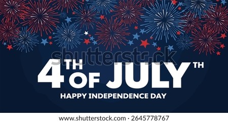 4th of July fireworks background, USA July Fourth poster