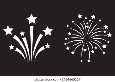 
Elementos de diseño de fuegos artificiales del 4 de julio