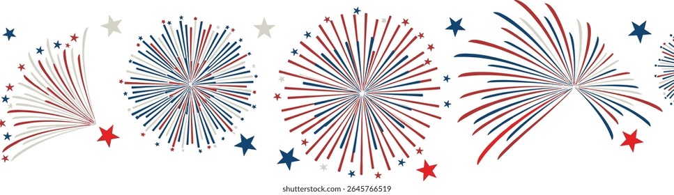 4th July fireworks display, USA Independence Day fireworks