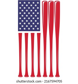 4th Of July Flag Baseball