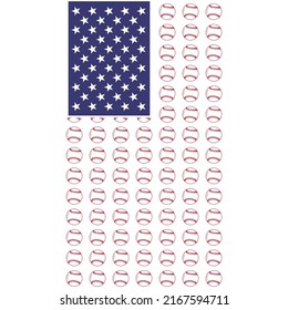 4th Of July Flag Baseball