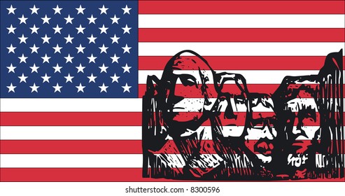 4th July Flag - Illustration Vector