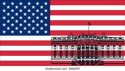4th July Flag - Illustration Vector