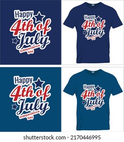 4th of July. Fourth of July Banner. Happy Independence Day Design. Happy 4th of July Poster. 4th of July Card or Banner with USA Flag.