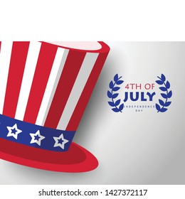 4th of July,  Fourth of July typographic design. United Stated independence , banner, background, USA flag.