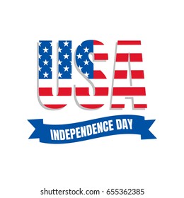 4th of July. Fourth of July typography. USA Independence Day typographic logo for sale, discount, advertisement, web etc