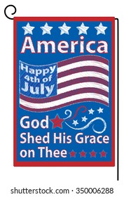 4th Of July Garden Flag