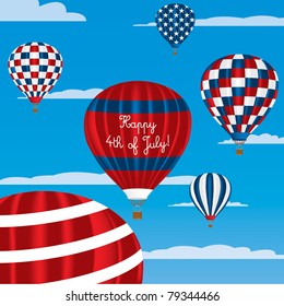 4th of July greeting card in vector format.