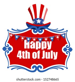 4th Of July - Greeting Text Banner