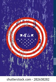 4th of July grunge Background. Vector.