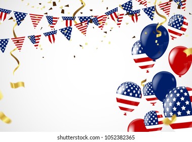 4th of July, Happy Independence Day Banner Vector illustration,USA Independence Day banner for sale, discount, advertisement, web etc

