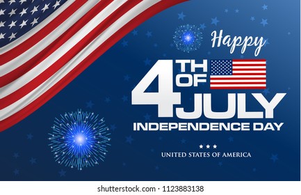 Fourth July Independence Day Usa Design Stock Vector (Royalty Free ...