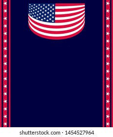 4th Of July Happy Independence Day Design Vector Art Illustration