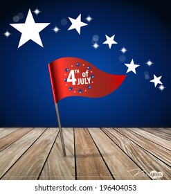 4th of July, Happy independence day United States of America. Vector illustration.