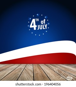 4th of July, Happy independence day United States of America. Vector illustration.