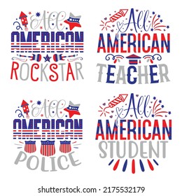 4th Of July, Happy 4th Of July, Happy Independence Day T-shirt, American T-shirt And SVG Design Bundle, Vector EPS Editable File Bundle, can you download this bundle.