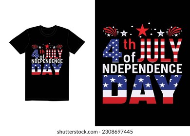 4th of July happy independence day of united states vector t-shirt design.