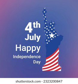 4th July Happy Independence Day banner template