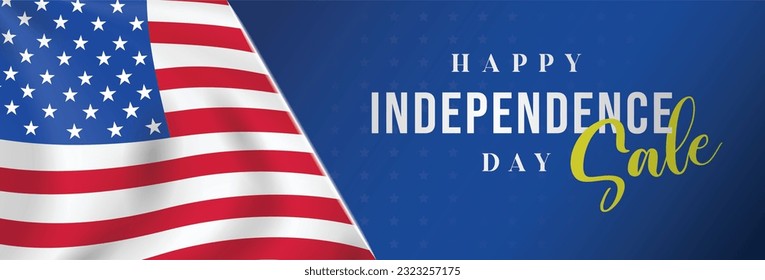 4th of july happy independence day banner in United States and america national flag | American national holiday | usa independence day 2023