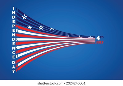 4th July Happy Independence day USA banner template
