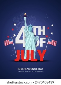 4th of July happy independence day America. abstract vector illustration design