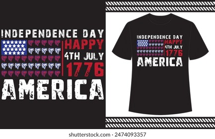 4TH of July happy independence day 1776 god bless America t shirt design