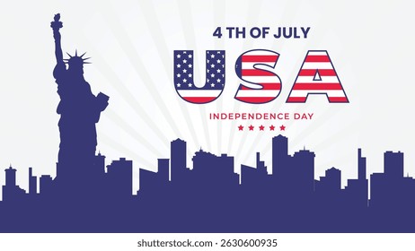 4th of July happy independence day. United States of America Independence Day Celebration.