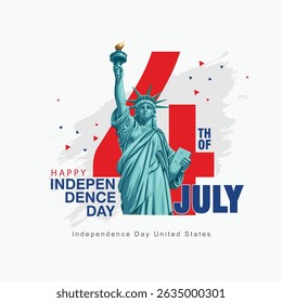 4th of July happy independence day America. abstract vector illustration design