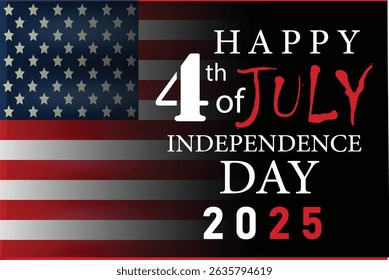 4th of July happy independence day 2025 social media post banner or background design with USA flag. United States of America Independence Day. Celebration.Fourth July Independence Day Celebration.