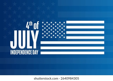 4th of July. Happy Independence Day. USA. Holiday concept. Template for background, banner, card, poster with text. Vector EPS10 illustration
