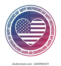 4th of July. Happy Independence Day. USA. Holiday concept. Template for background, banner, card, poster with text. Vector EPS10 illustration