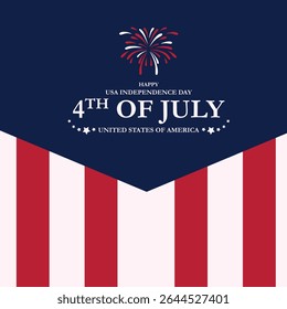 4th of July happy independence day America. statue of Liberty, USA Independence Day, united states of America, greeting card. abstract vector illustration design