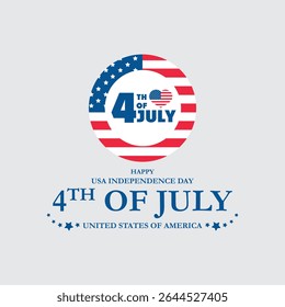 4th of July happy independence day America. statue of Liberty, USA Independence Day, united states of America, greeting card. abstract vector illustration design