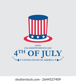 4th of July happy independence day America. statue of Liberty, USA Independence Day, united states of America, greeting card. abstract vector illustration design
