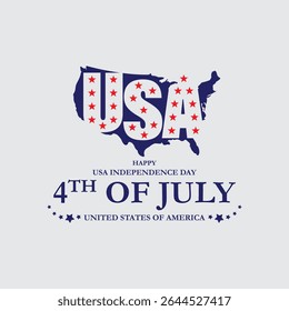 4th of July happy independence day America. statue of Liberty, USA Independence Day, united states of America, greeting card. abstract vector illustration design