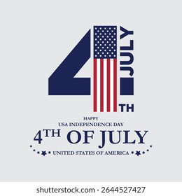 4th of July happy independence day America. statue of Liberty, USA Independence Day, united states of America, greeting card. abstract vector illustration design