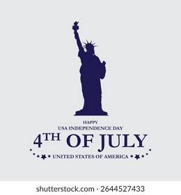 4th of July happy independence day America. statue of Liberty, USA Independence Day, united states of America, greeting card. abstract vector illustration design