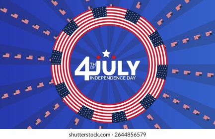 4th of July happy Independence Day, Fourth of July background,banner desgin with balloons and american flag. Utilize  for template,  poster desgin,card, placard with professional  illustraion 