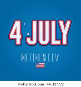 4th of July Happy Independence Day Announcement Celebration Message Poster, Flyer, Card, Background Template
