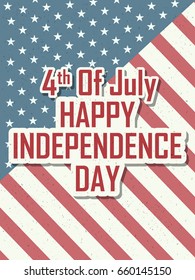 4th of July Happy Independence Day America background in vector