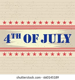 4th of July Happy Independence Day America background in vector