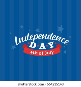 4th of July. Happy Independence Day vector. Fourth of July greeting design.