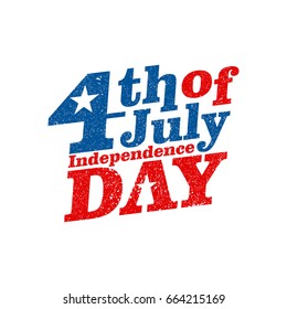 4th of July. Happy Independence Day vector. Fourth of July greeting design.