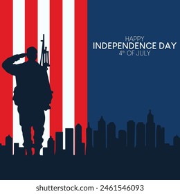 4th of July Happy US Independence Day vector. US Independence Day vector. American Independence Day.