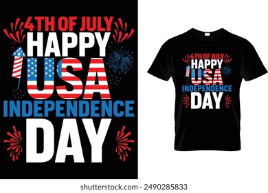 4th of July happy USA Independence Day - USA Independence Day T-Shirt