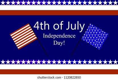 4th july Holiday Background, symbol of united states freedom,celebration usa independence day, Vector Illustration