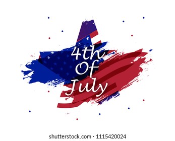 4th of July holiday banner. USA Independence Day. 

