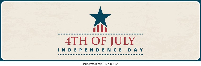 4th of July holiday typographic background. USA Independence Day - Vector illustration