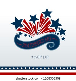 4th of July holiday . USA Independence Day  sale, discount, advertising, banner, Fourth of July, Holiday.
