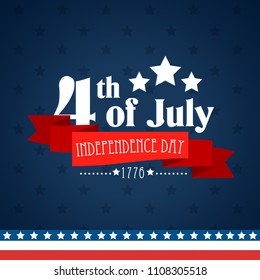 4th of July holiday . USA Independence Day  sale, discount, advertising, banner, Fourth of July, Holiday.
